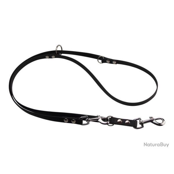 Laisse R�glable BIOTHANE 16mm noir 2 m