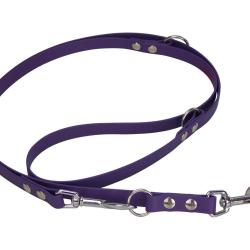 Laisse R&eacute;glable BIOTHANE 16mm Violet 2,40 m
