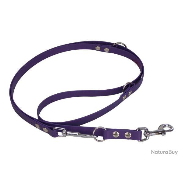 Laisse R�glable BIOTHANE 16mm Violet 2,40 m