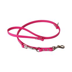 Laisse R&eacute;glable BIOTHANE 16mm 2,40 m rose passion