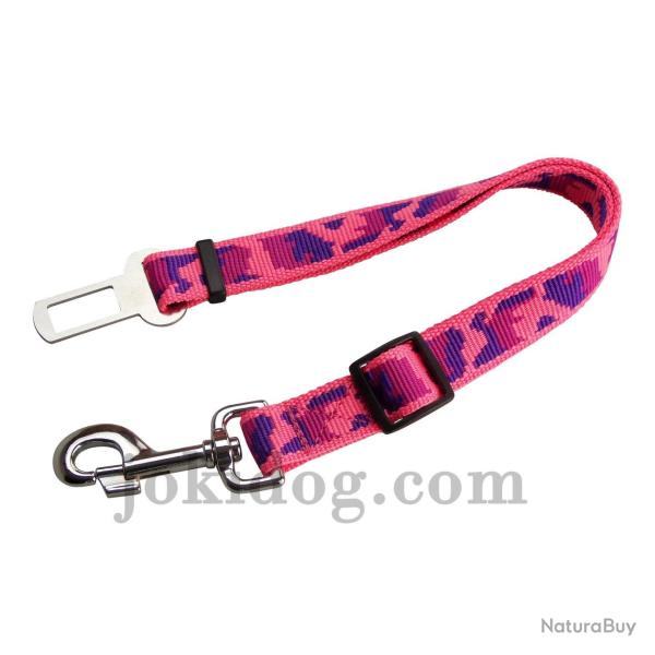 Laisse nylon Camo de s�curit�-auto ROSE L : 25 mm