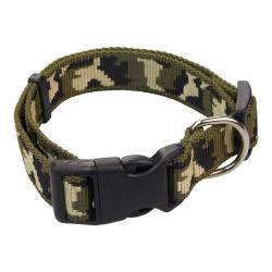 Collier nylon camo vert T2