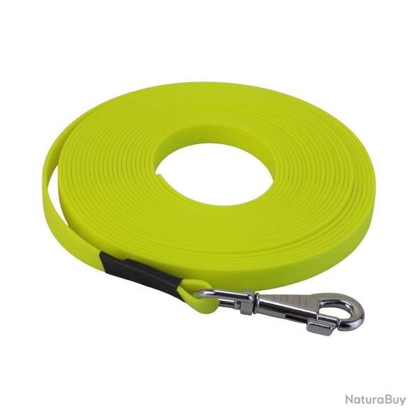 longe biothane beta plate 16 mm jaune fluo 10 m SANS poign�e