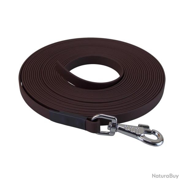 longe biothane beta plate 16 mm 10 m SANS poign�e Marron fonc�