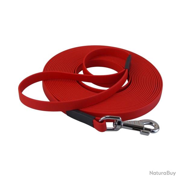 longe biothane beta plate 16 mm Rouge 10 m AVEC poign�e