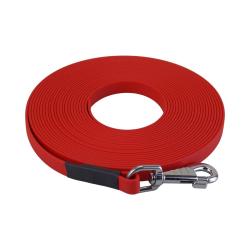 longe biothane beta plate 16 mm Rouge 20 m SANS poign&eacute;e