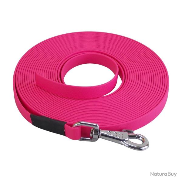 longe biothane beta plate 16 mm 15 m SANS poign�e rose passion