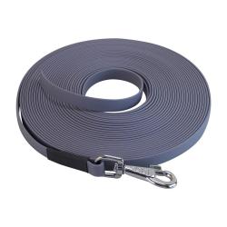 longe biothane beta plate 16 mm 20 m SANS poign&eacute;e gris