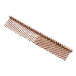 peigne m&eacute;tal double fin et moyen 16 cm