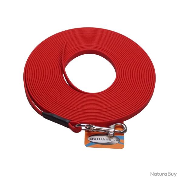 Longe BIOTHANE BETA plate 9 mm Rouge 10 m SANS poign�e