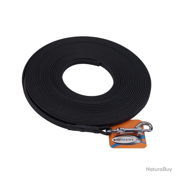 Longe BIOTHANE BETA plate 9 mm noir 10 m SANS poign�e