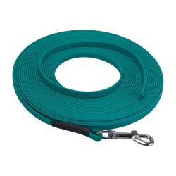 Longe BIOTHANE BETA plate 9 mm 10 m SANS poign&eacute;e turquoise