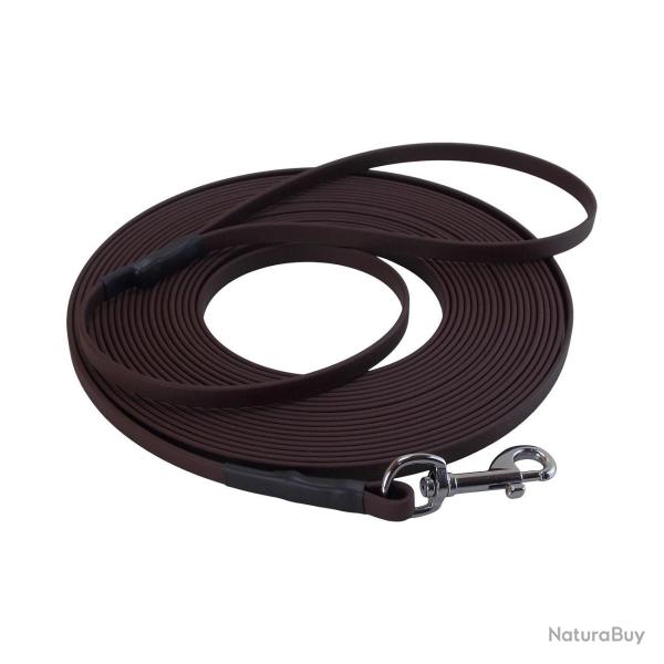 Longe BIOTHANE BETA plate 9 mm marron 3 m AVEC poigne