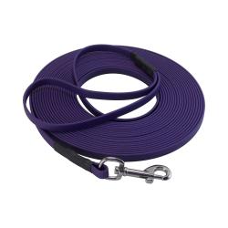 Longe BIOTHANE BETA plate 9 mm Violet 10 m AVEC poign&eacute;e
