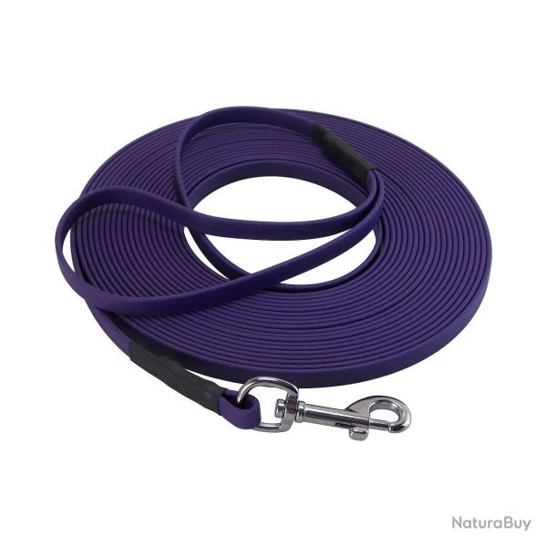 Longe BIOTHANE BETA plate 9 mm Violet 10 m AVEC poign�e
