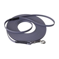 Longe BIOTHANE BETA plate 9 mm gris 5 m AVEC poign&eacute;e