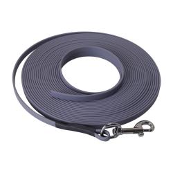 Longe BIOTHANE BETA plate 9 mm gris 10 m SANS poign&eacute;e