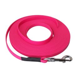Longe BIOTHANE BETA plate 9 mm 3 m SANS poign&eacute;e rose passion