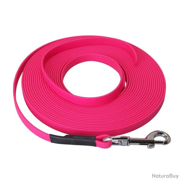 Longe BIOTHANE BETA plate 9 mm 10 m SANS poign�e rose passion