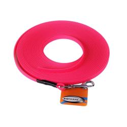 Longe BIOTHANE BETA plate 9 mm Rose 15 m SANS poign&eacute;e