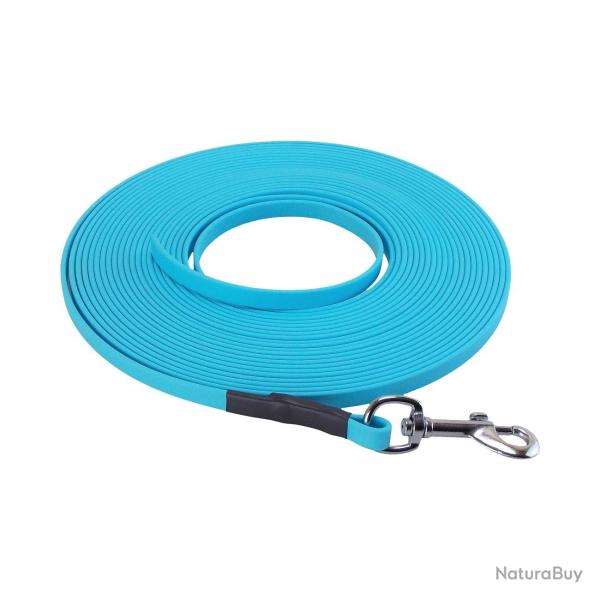 Longe BIOTHANE BETA plate 9 mm bleu ciel 15 m SANS poign�e