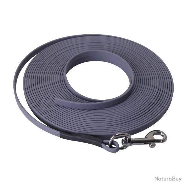 Longe BIOTHANE BETA plate 9 mm gris 15 m SANS poign�e