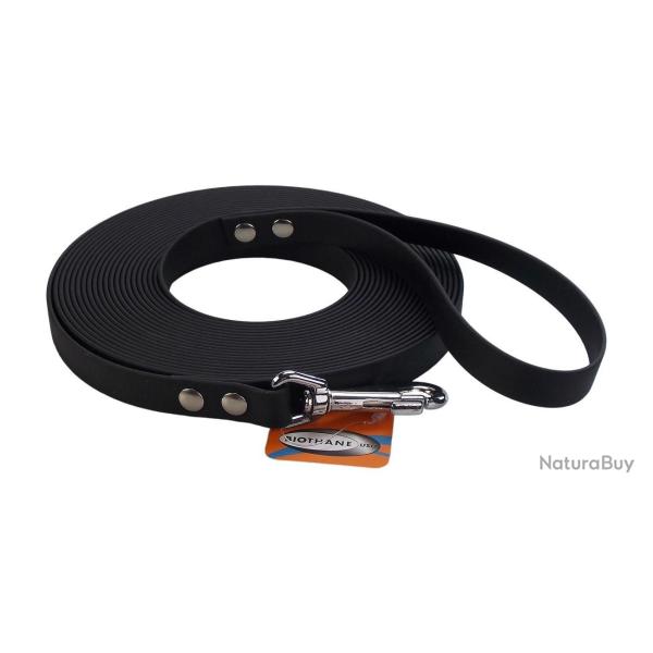 Longe BIOTHANE BETA plate 19 mm noir 10 m AVEC poign�e