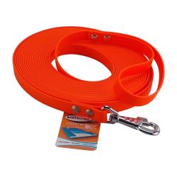 Longe BIOTHANE BETA plate 19 mm orange fluo 5 m AVEC poign&eacute;e