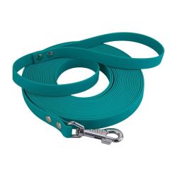 Longe BIOTHANE BETA plate 19 mm 10 m AVEC poign&eacute;e turquoise