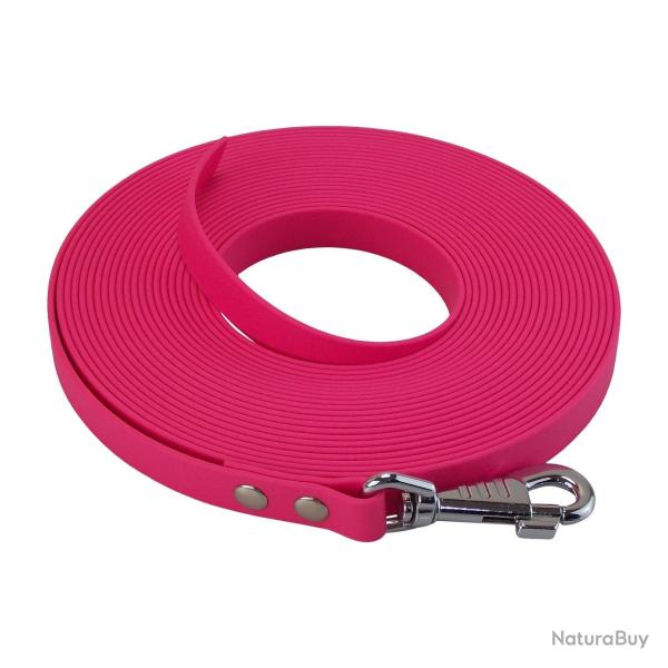 Longe BIOTHANE BETA plate 19 mm 5 m SANS poign�e rose passion