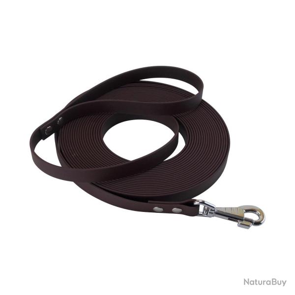 Longe BIOTHANE BETA plate 19 mm marron 10 m AVEC poign�e