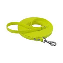 Longe BIOTHANE BETA plate 19 mm jaune fluo 5 m AVEC poign&eacute;e