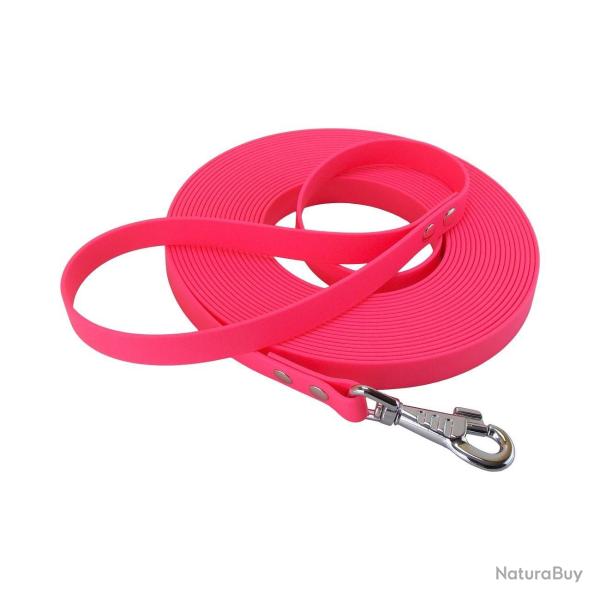 Longe BIOTHANE BETA plate 19 mm Rose 3 m AVEC poign�e