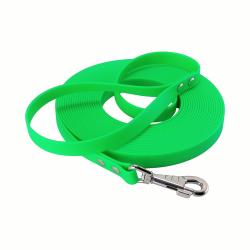 Longe BIOTHANE BETA plate 19 mm Vert fluo 3 m AVEC poign&eacute;e
