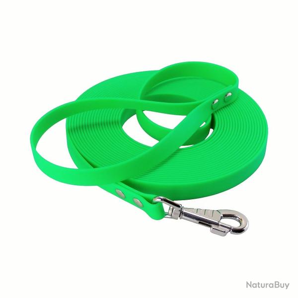 Longe BIOTHANE BETA plate 19 mm Vert fluo 3 m AVEC poign�e