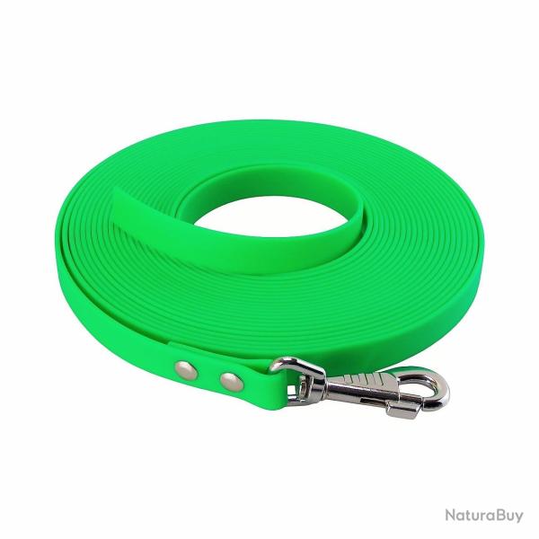 Longe BIOTHANE BETA plate 19 mm Vert fluo 10 m SANS poign�e