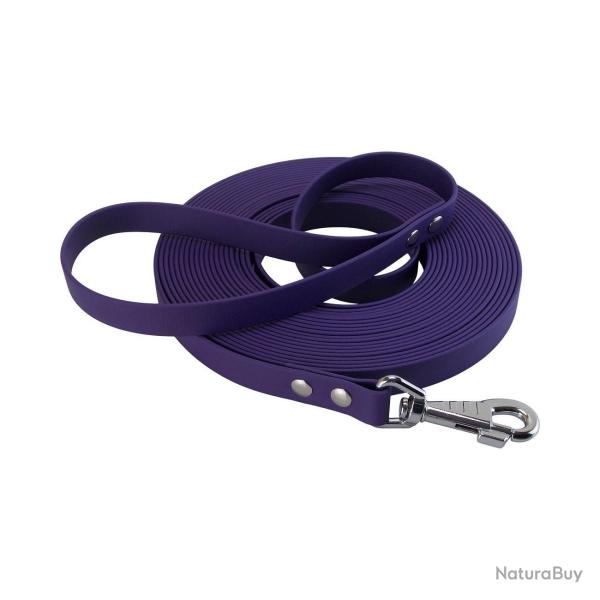 Longe BIOTHANE BETA plate 19 mm Violet 10 m AVEC poign�e