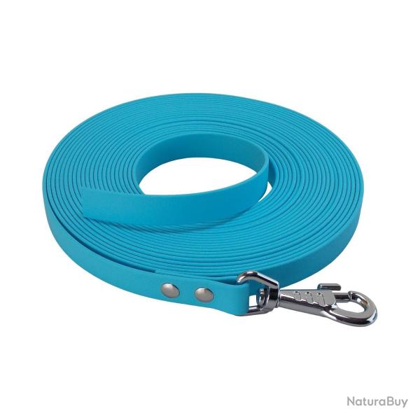 Longe BIOTHANE BETA plate 19 mm 5 m bleu ciel SANS poign�e