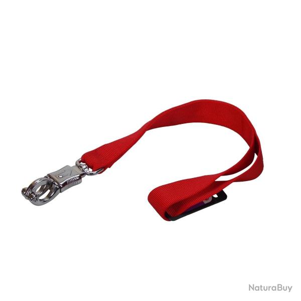 laisse courte 55 cm nylon rouge