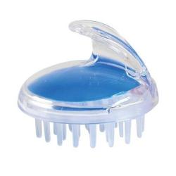brosse massante avec poign&eacute;e bleue