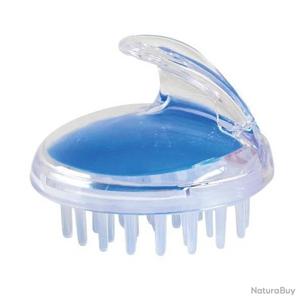 brosse massante avec poign�e bleue