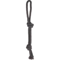 jouet corde &agrave; tirer 2 noeuds 35 cm gris fonc&eacute;