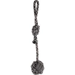 Jouet Revi corde &agrave; tirer balle nou&eacute;e gris