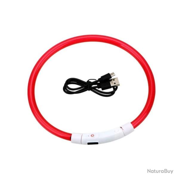 Collier LED �tanche r�glable rouge