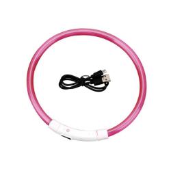 Collier LED &eacute;tanche r&eacute;glable rose