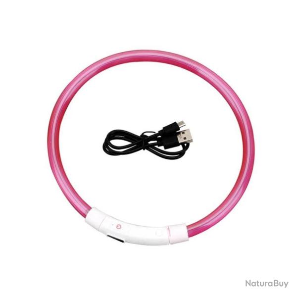 Collier LED �tanche r�glable rose