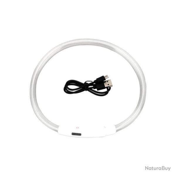 Collier LED �tanche r�glable blanc