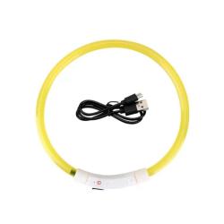 Collier LED &eacute;tanche r&eacute;glable jaune