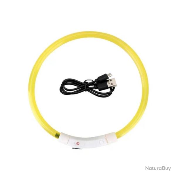 Collier LED �tanche r�glable jaune