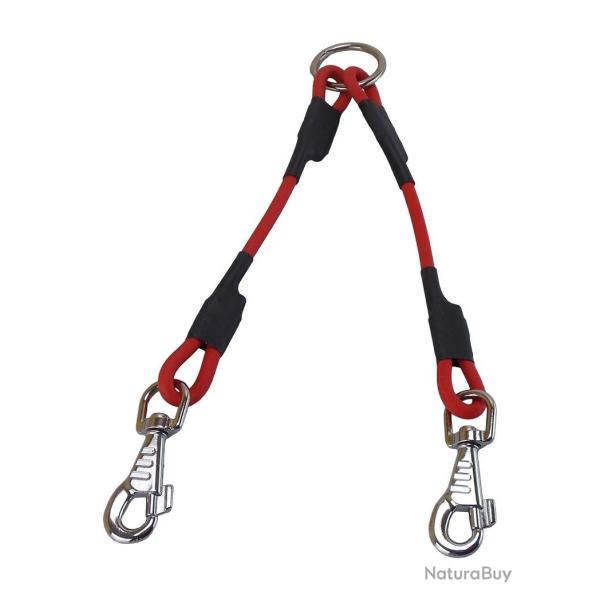 coupleur BIOTHANE rond 8 mm - 35 cm ROUGE